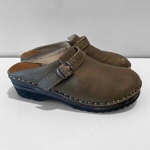 Troentorps Clogs Shoes Green Brown Leather 39 / 9